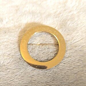 Gold Tone Brooch with Smooth Polished Finish